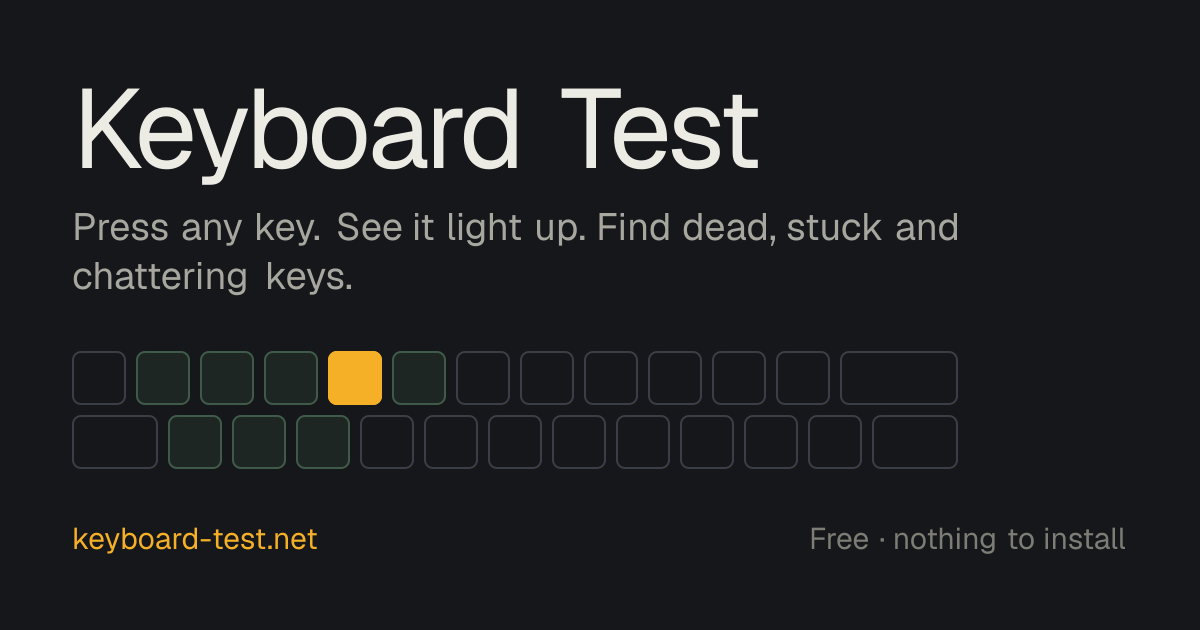 Keyboard Test - Free Online Keyboard Tester for Every Key